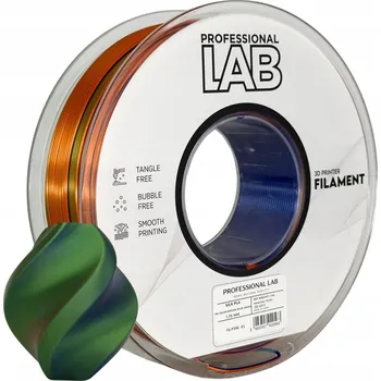 3D tisk Filament Prof. Lab Silk PLA 1.75mm 1kg Oranžová-Modrá-Zelená (tříbarevný)