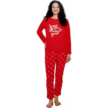 Dámské pyžamo Dámské pyžamo bavlna Cleve L 40 červené vánoční - Vánoce 288