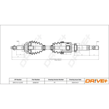 Poloosa kola Hnací hřídel - poloosa Dr!ve+ DP2110.10.0767