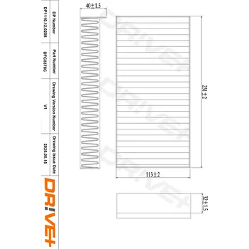 Kabinový filtr Filtr vzduchu v interiéru Dr!ve+ DP1110.12.0208