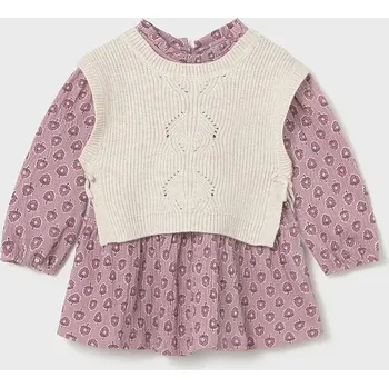 Dětská móda Kojenecké šaty Mayoral 2913.4E.Baby.9BYA růžová 30X, vel. 98