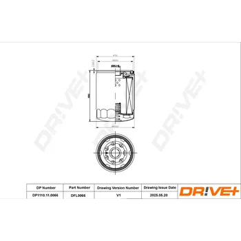 Olejový filtr Olejový filtr Dr!ve+ DP1110.11.0066