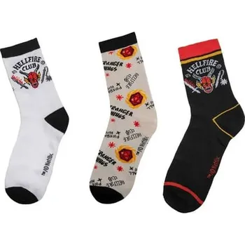 Pánské ponožky Cinereplicas Sada ponožek Stranger Things - Hellfire Club (3 páry)