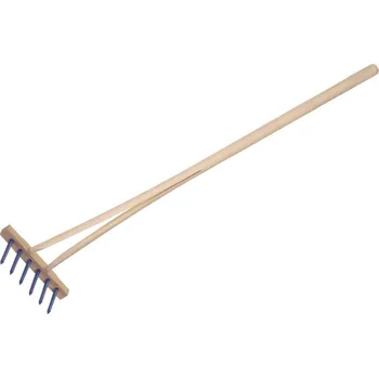 Hračka na písek TEDDIES Modré hrábě s násadou 90cm