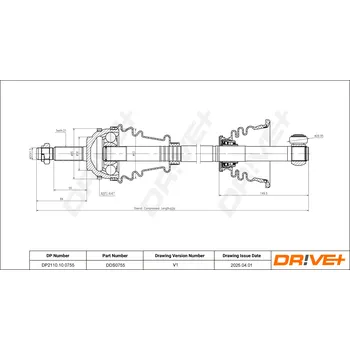 Poloosa kola Hnací hřídel - poloosa Dr!ve+ DP2110.10.0755