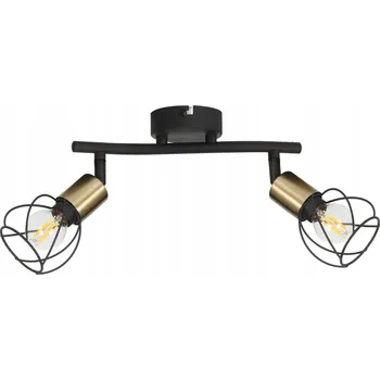 Stropní svítidlo obdélníkové Reality černé, zlaté