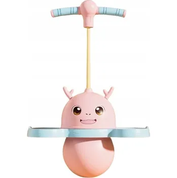 Hopsadlo SKÁKACÍ TYČ PRO DĚTI POGO JUMPER JELEN RŮŽOVÝ