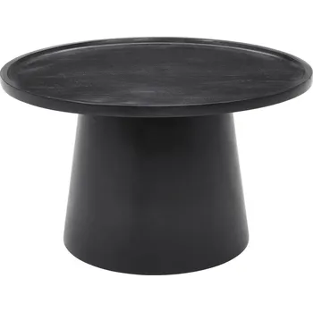 Konferenční stolek Černý masivní konferenční stolek Josie 66x66 66 x 38 x 66 masiv akácie