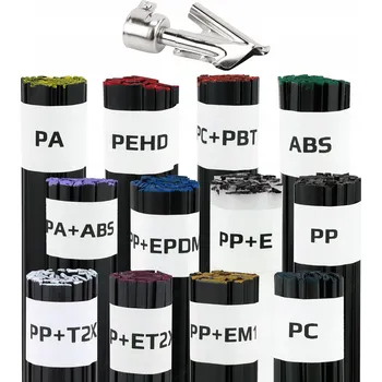 Příslušenství ke svářečce 12X SVAŘOVACÍ DRÁT PRO PLASTY, SVAŘOVACÍ SOUPRAVA NA PLASTY 1,2 kg + TRYSKA