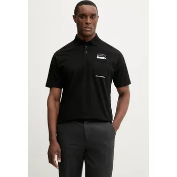 Bavlněné polo tričko Karl Lagerfeld 561225.745127 černá 99X, vel. XL
