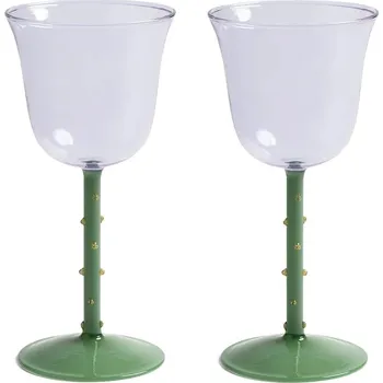 Sklenice Sada sklenic na víno &k amsterdam dot purple 180 ml 2-pack 358.03 vícebarevná MLC