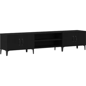 Televizní stolek TV stolek černý dub 180 x 31,5 x 40 cm se 4 dvířky