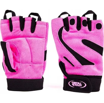 Rukavice TRÉNINKOVÉ RUKAVICE protiskluzové rukavice Real Pharm růžové vel. XL