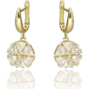 Náušnice Elegantní náušnice YVON s třpytivým kruhovým detailem