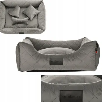 Pelíšek pro psa Amibelle ortopedické pelíšek pro psa šedé 60 cm x 50 cm