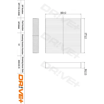 Kabinový filtr Filtr vzduchu v interiéru Dr!ve+ DP1110.12.0046