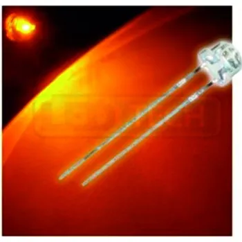 Dioda LED dioda 5mm oranžová straw hat 120°