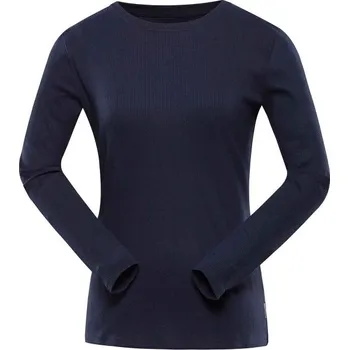 Dámské tričko Dámské bavlněné triko s dlouhým rukávem NAX CERLA S Tmavě modrá