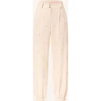 Dámské oblečení Liu Jo Dámské Tepláky S Ozdobnými Kamínky, nude, 38