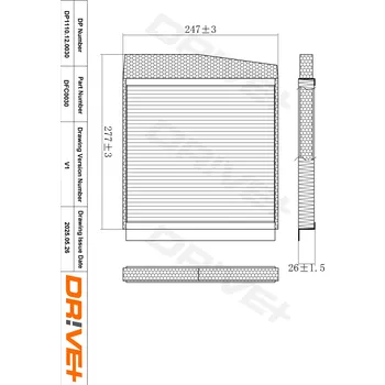 Kabinový filtr Filtr vzduchu v interiéru Dr!ve+ DP1110.12.0030