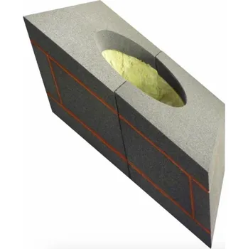 Kouřovod Parotěsný prostup do šikminy pro nerezový komín, ø 200 mm, výška 50 cm