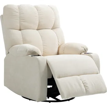 Obývací pokoj Polohovací TV křeslo otočné | béžové