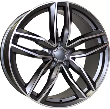 Disk Alu kola Racing Line BK690, 20x9 5x112 ET33, šedivá matná + leštění (zátěžová) vhodné pro Audi Q7 (od 2015), Audi SQ7