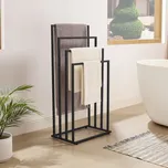 ModernHome Stojan na ručníky se 4 příčkami – černá