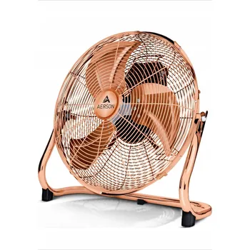 Domácí ventilátor Podlahový ventilátor AERSON 50 cm měděný ventilátor, stolní ventilátor 125 W