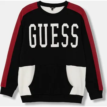 Chlapecká mikina Dětská bavlněná mikina Guess L5BQ01.KAX74.9BYA černá 99X, vel. 166-175