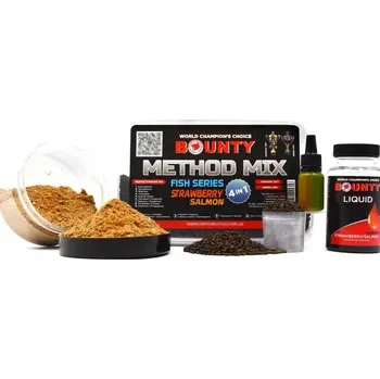 Návnadová surovina MM040 - BOUNTY METHOD MIX 4v1 JAHODA / LOSOS (Směs na method feeder - Jahoda/Losos)