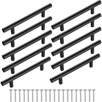 Nábytkové kování 10 Ks Nábytková úchytka Matně černé 150/96 mm