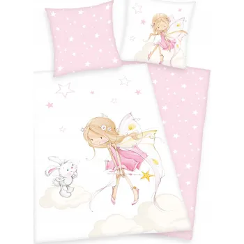 Povlečení Sada povlečení Víla 140 x 200 cm růžová