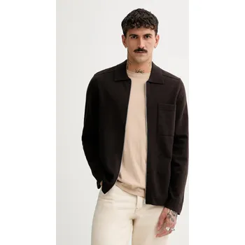 Dámský svetr Kardigan s příměsí vlny Marc O'Polo 530515361154 hnědá 88X, vel. L