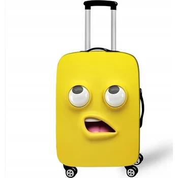 Elastický obal na kufr Crazy Face 17 - žlutý