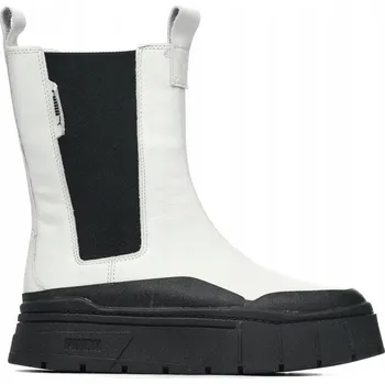 Dámské tenisky Dámské kožené boty Kotníkové Boty Kožené Bílo-černé PUMA MAYZE VEL. 37