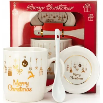 VÁNOČNÍ HRNEK - sada v krabičce se sítkem a lžičkou 350 ml KB33WZ2