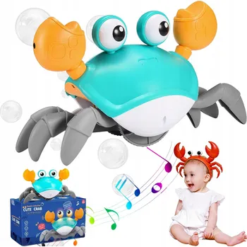Hračka pro nejmenší Lezoucí Krab Hračka Interaktivní Pro Děti Chodící Utíkající Zvuk