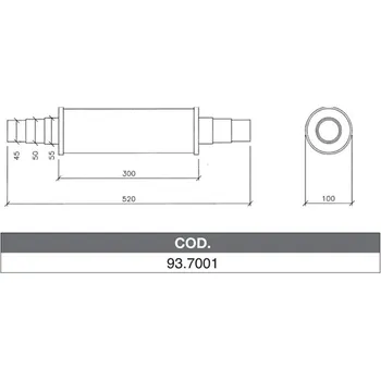 Zadní díl výfuku Střední díl výfuku ASSO 93.7001