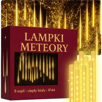 Vánoce Roj meteoru 8 ks 30 cm LED světla padající sníh 3 m teplá bílá RS-740WW