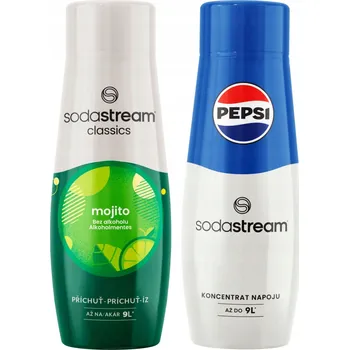 Sirup pro výrobník sody 2x Sirup do saturátoru SODASTREAM MOJITO PEPSI COLA Mohito Koncentrát Šťáva