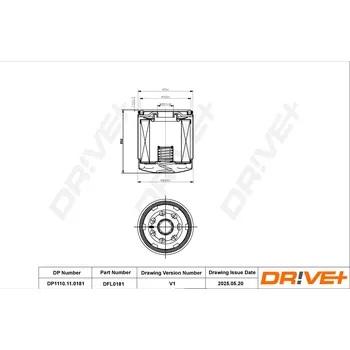 Olejový filtr Olejový filtr Dr!ve+ DP1110.11.0181