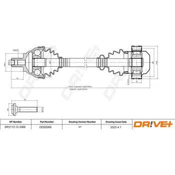 Poloosa kola Hnací hřídel - poloosa Dr!ve+ DP2110.10.0066