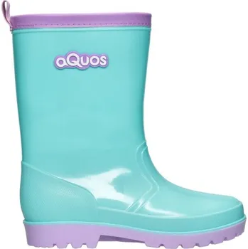 Dívčí holínky Dětské holínky AQUOS RASTY 30 Tyrkysová, Fialová, Bílá