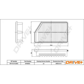 Vzduchový filtr Vzduchový filtr Dr!ve+ DP1110.10.0522