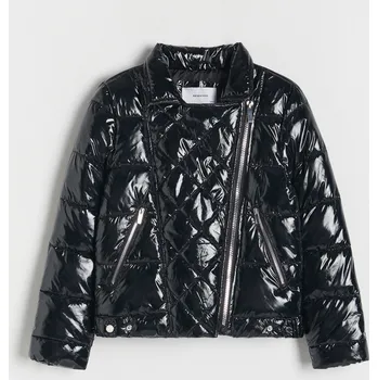 Dívčí bunda Reserved - Prošívaná metalická bunda - černý - 9676X-99X - 9676X-99X-158