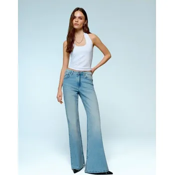 Dámská móda Zvonové džíny - 42 - House - modrý - 324IA-50J