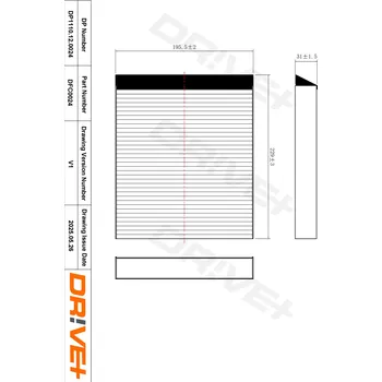 Kabinový filtr Filtr vzduchu v interiéru Dr!ve+ DP1110.12.0024