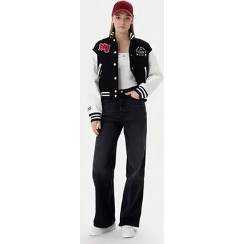 Dámské džíny Tommy Jeans Jeansy Claire DW0DW22453 Černá Wide Leg 31_32