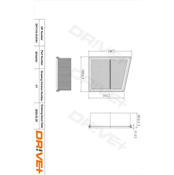 Vzduchový filtr Vzduchový filtr Dr!ve+ DP1110.10.0161